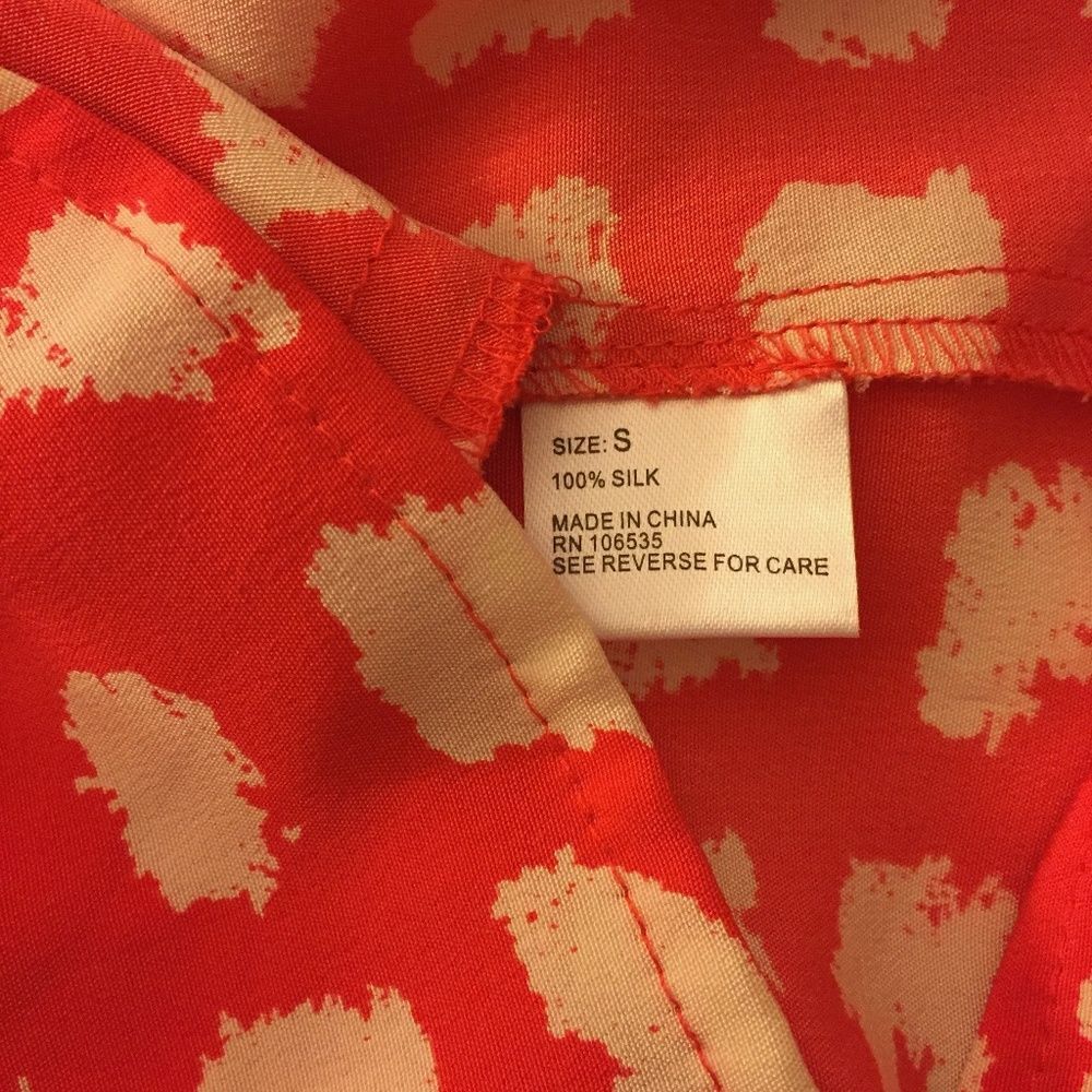 The Letter Trimmed Silk Two Pocket Shirt Dress S - Picture 8 of 8